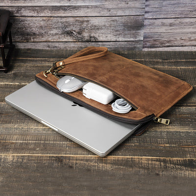 Funda Protectora para Laptop en Cuero Crazy Horse - Maletín Portátil Elegante - Image 3