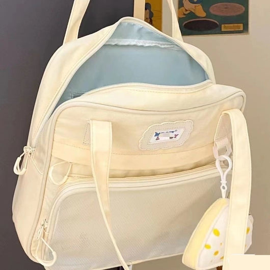 Bolsa Escolar de Gran Capacidad Estilo Japonés Minimalista para Estudiantes - Image 6