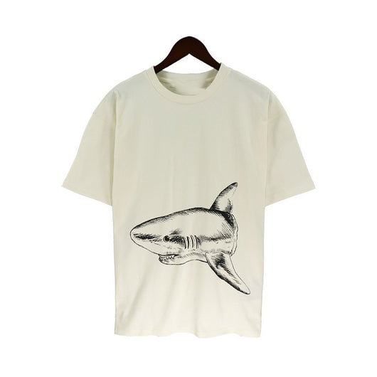 Camiseta Hombre Estampado Tiburón Algodón 100% Corte Holgado Diseño Moderno - Image 5