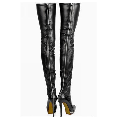 Botas Altas Plataforma con Cierre Trasero - Estilo Nocturno Sexy - Image 11