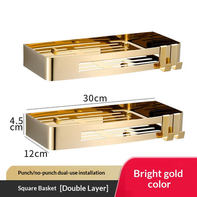 Repisa de Baño Estilo Francés Dorada Premium sin Taladro - Image 10