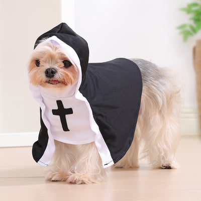 Disfraz de Monja Halloween para Mascotas - Capa Negra - Image 14