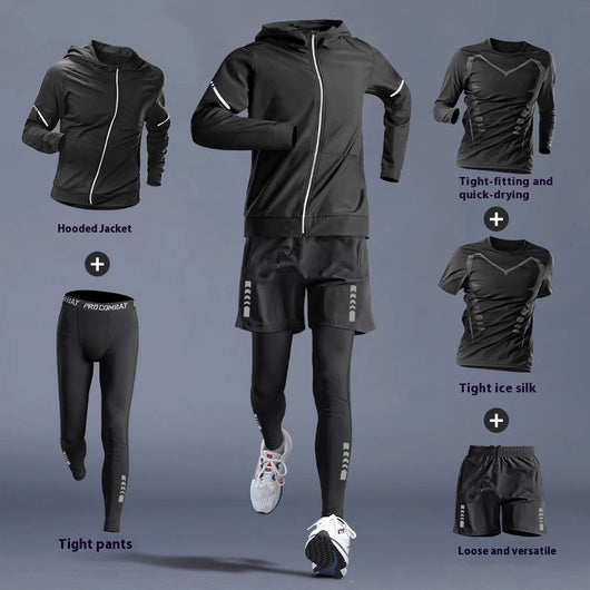 Camiseta Deportiva Ajustada Manga Larga Secado Rápido para Entrenamiento - Image 2