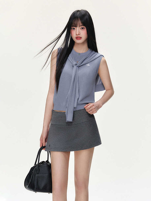 Chaleco Tejido Ice Silk sin Mangas - Blusa Suelta y Fresca - Image 3