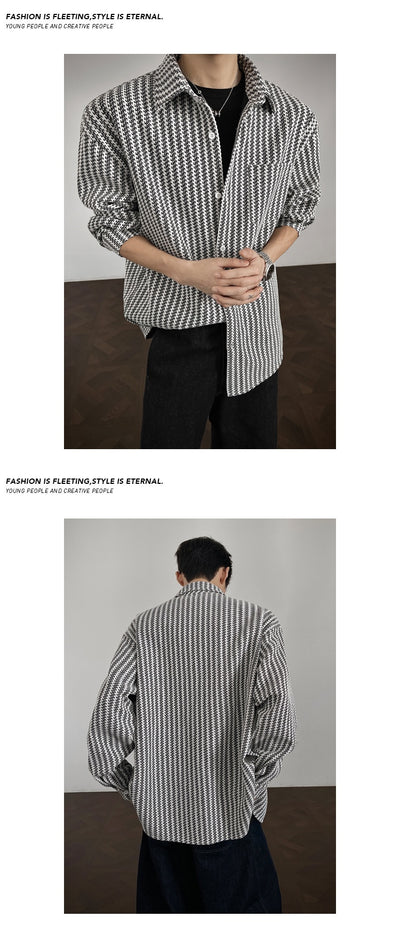 Chaqueta Camisa Hombre Espiga Atrevida Estilo Chanel - Image 14