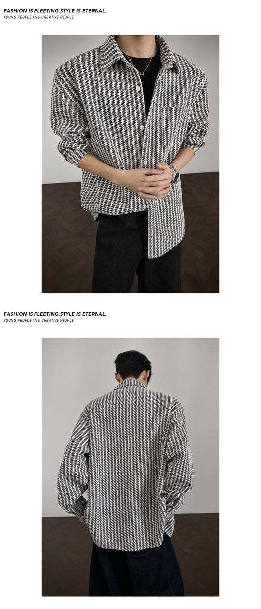 Chaqueta Camisa Hombre Espiga Atrevida Estilo Chanel - Image 14