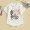Jumpsuit Infantil con Estampado de Cactus - Cuello Redondo