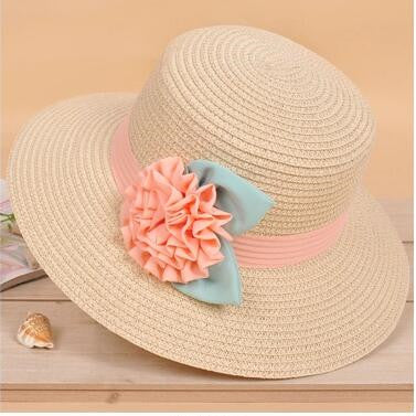 Sombrero de Sol Plegable con Flores Tridimensionales para Mujer - Image 3