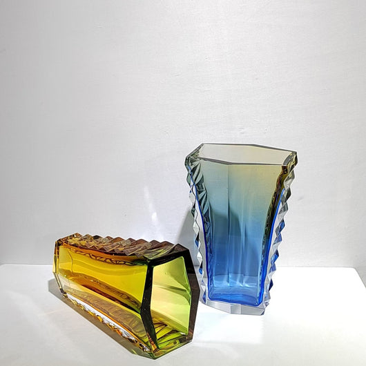 Jarrón de Cristal Pesado Irregular - Decoración Elegante para el Hogar - Image 16