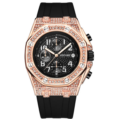 Reloj Cronógrafo de Lujo con Diamantes y Esfera Grande - Image 15