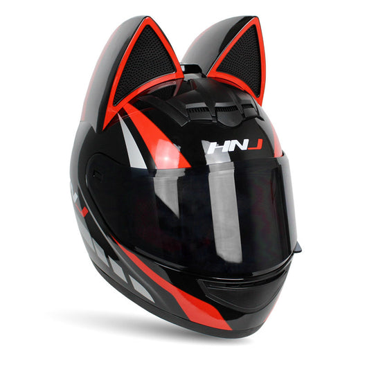 Casco Motocicleta Eléctrica Personalizado con Orejas de Gato para Hombre y Mujer - Image 11