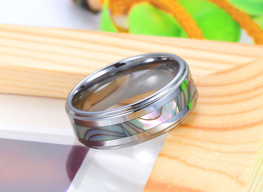 Anillos de Pareja con Incrustación de Tungsteno - Diseño Minimalista y Romántico - Image 10