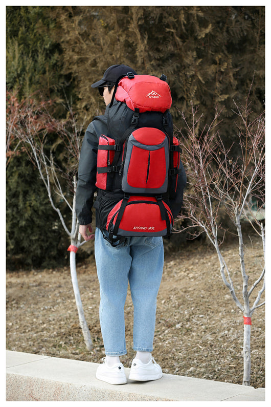 Mochila de Senderismo 90L XIYAHU - Resistente al Agua para Trekking y Acampada - Image 25