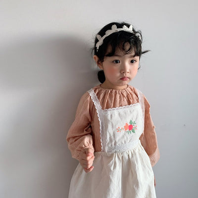Vestido Infantil Estilo Occidental con Tirantes Bordados - Image 19