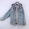 Chaqueta Denim Capucha con Forro de Borrego Sintético para Mujer