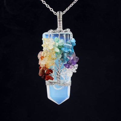 Collar con Colgante Árbol de la Vida en Cristal Hexagonal - Image 10