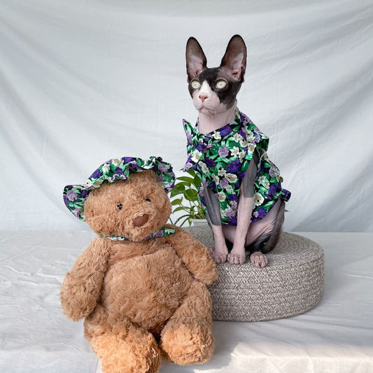Vestido Floral Verano para Gatos Sphinx - Tela Ligera y Fresca
