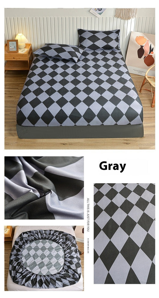 Juego de Sábana Ajustable y Funda de Almohada Estampada Suave - Image 24