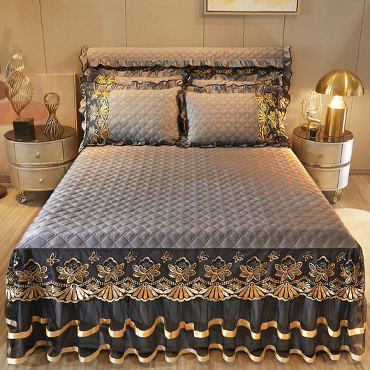 Volante de Cama de Cristal Europeo Terciopelo Grueso - Image 11