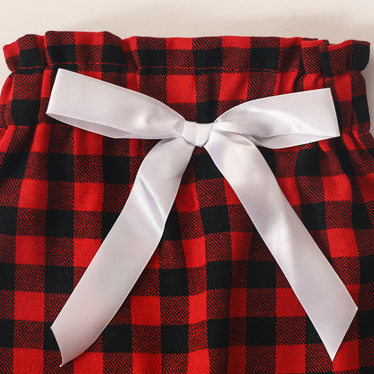 Conjunto Formal de 3 Piezas: Pantalón Cuadros con Corbatín - Image 25