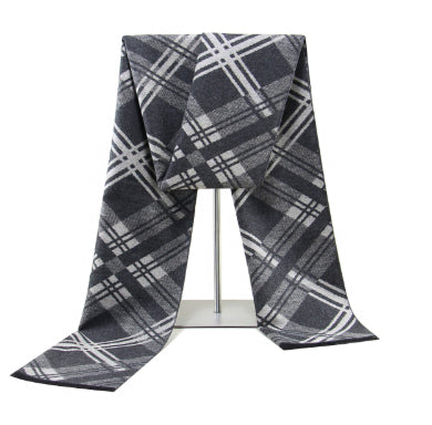 Bufanda de Cachemira Cuadros Hombre Estilo Europeo para Otoño e Invierno - Image 51