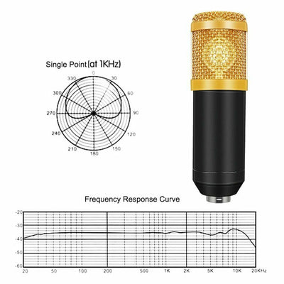 Micrófono Condensador BM-800 Profesional para Streaming y Karaoke con Tarjeta de Sonido USB - Image 14