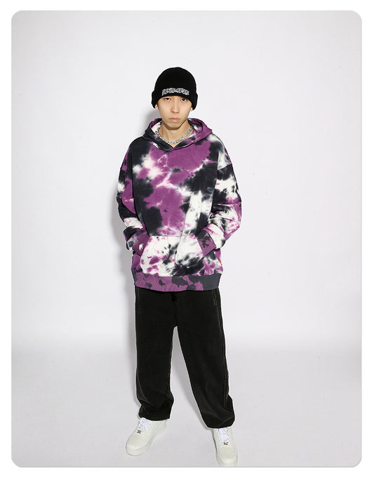 Sudadera Tie Dye Holgada con Capucha - Algodón Terry para Hombre - Image 3