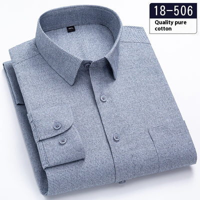 Camisa Ejecutiva Manga Larga Color Sólido con Bolsillo - Image 6