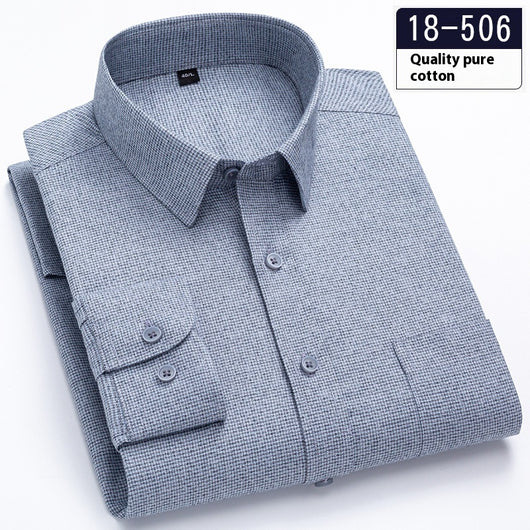 Camisa Ejecutiva Manga Larga Color Sólido con Bolsillo - Image 6