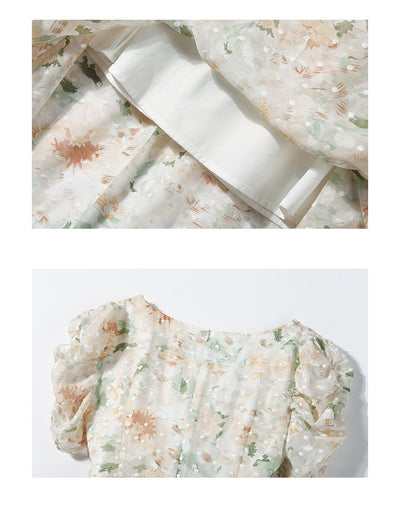 Vestido Midi con Lazo Bordado y Textura Delicada - Image 9