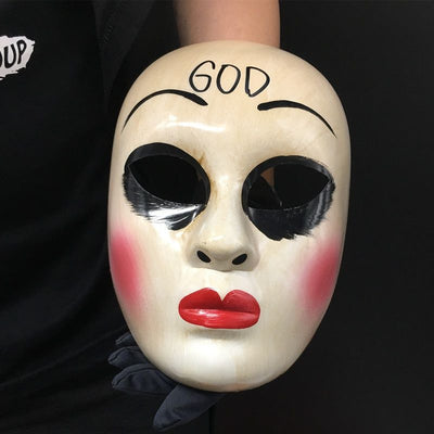 Máscara de Halloween Transparente con Cruz GOD para Hombre y Mujer