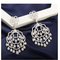 Aretes de Cobre Hueco Lujo con Circonitas Incrustadas - Diseño Vintage