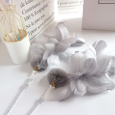 Juguete Interactivo para Gatos con Plumas, Borlas y Sonajero - Image 8