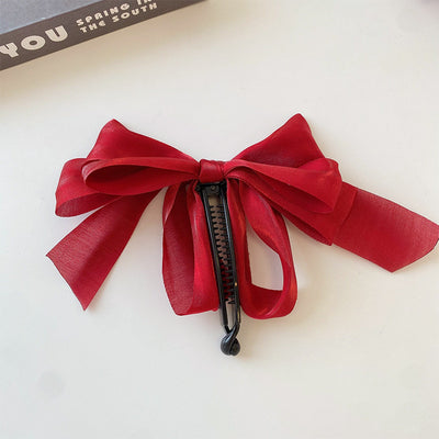 Pasador de Cabello con Malla y Moño Elegante para Mujer - Image 9