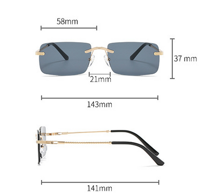 Gafas de Sol Cuadradas Sin Marco - Estilo Moderno para Hombre y Mujer - Image 10