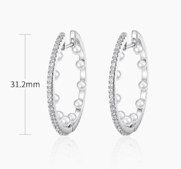 Aretes de Perla Redonda Personalizados en Plata 925 - Image 6