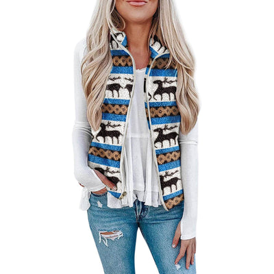 Chaleco Navideño de Felpa para Mujer con Estampado Festivo - Image 14