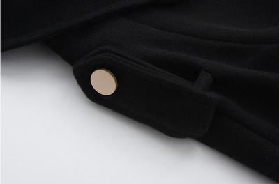 Abrigo de Lana Minimalista Estilo Hepburn Largo hasta la Rodilla para Mujer - Image 11