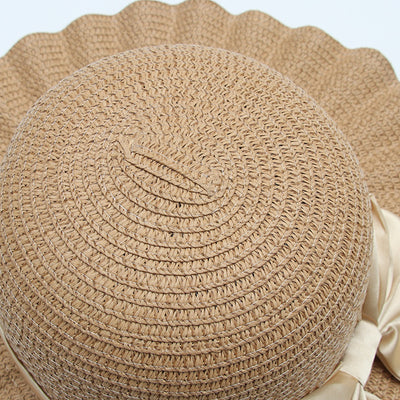 Sombrero Playero de Ala Ancha con Patrón de Conchas y Lazo Festivo - Image 16