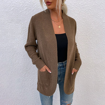 Suéter Tejido para Mujer con Bolsillos Curvos y Dobladillo Elegante - Image 20