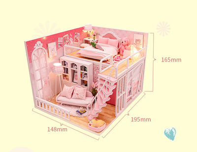Casita de Felicidad Estable - Casa de Muñecas Miniatura Armada a Mano en Madera - Image 7