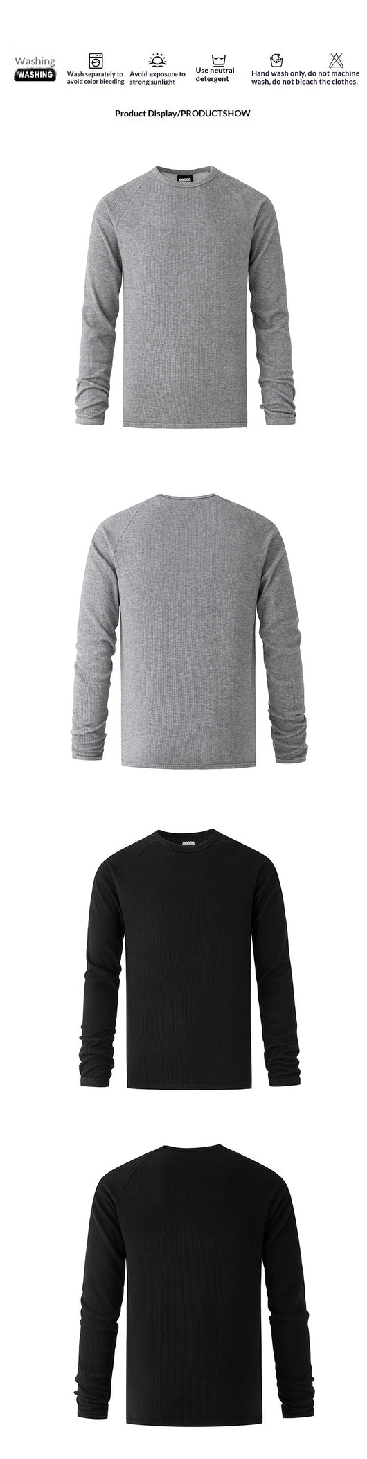 Camiseta Manga Larga Cuello Redondo Ajustada - Base Layer Otoño Hombre - Image 18