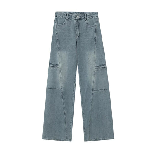 Pantalones Vaqueros Rectos de Talle Medio para Mujer - Corte Ancho Verano - Image 2