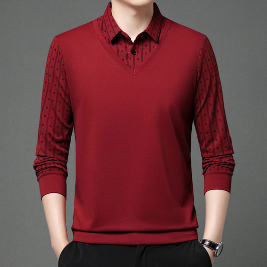 Suéter Falsa Doble Capa para Hombre - Prenda Base Versátil - Image 2