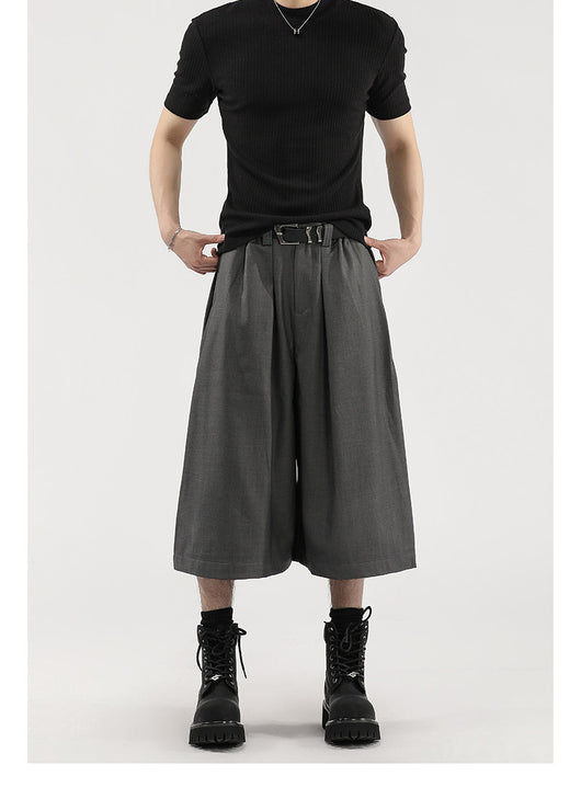 Pantalones Cortos de Vestir con Pliegues y Caída Ancha para Hombre - Image 12