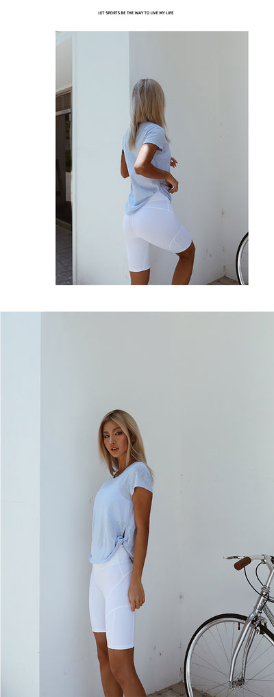 Playera Deportiva Mujer Suelta Transpirable - Yoga y Running de Secado Rápido - Image 11