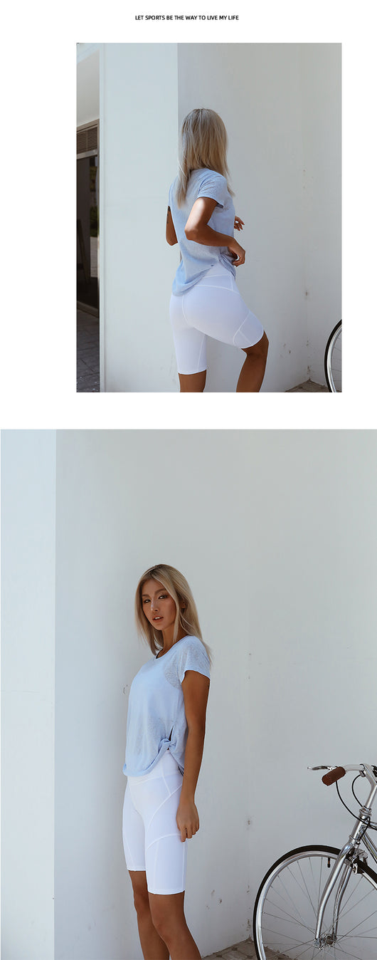 Playera Deportiva Mujer Suelta Transpirable - Yoga y Running de Secado Rápido - Image 11