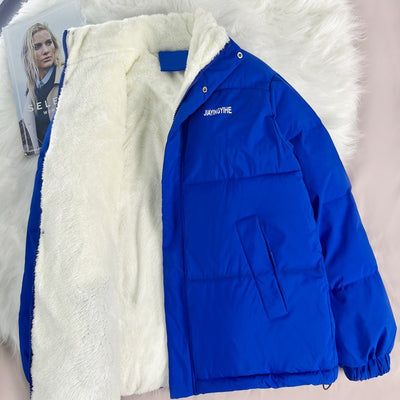 Abrigo Acolchado Estilo Hong Kong con Forro Polar - Chaqueta Suelta de Algodón - Image 7