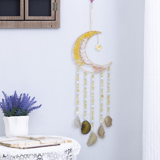 Atrapasueños con Cristal de Ágata Natural Triturada - Image 13
