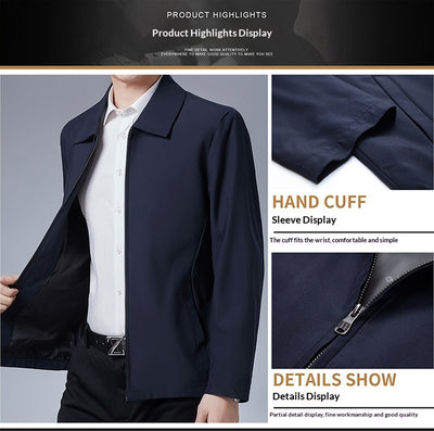 Chaqueta Casual con Solapa para Hombre Maduro - Image 13